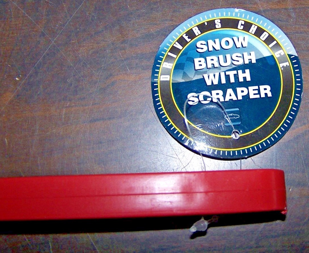 SNOW BRUSH WITH SCRAPER – RED – 20.5″ Long – NEW!!