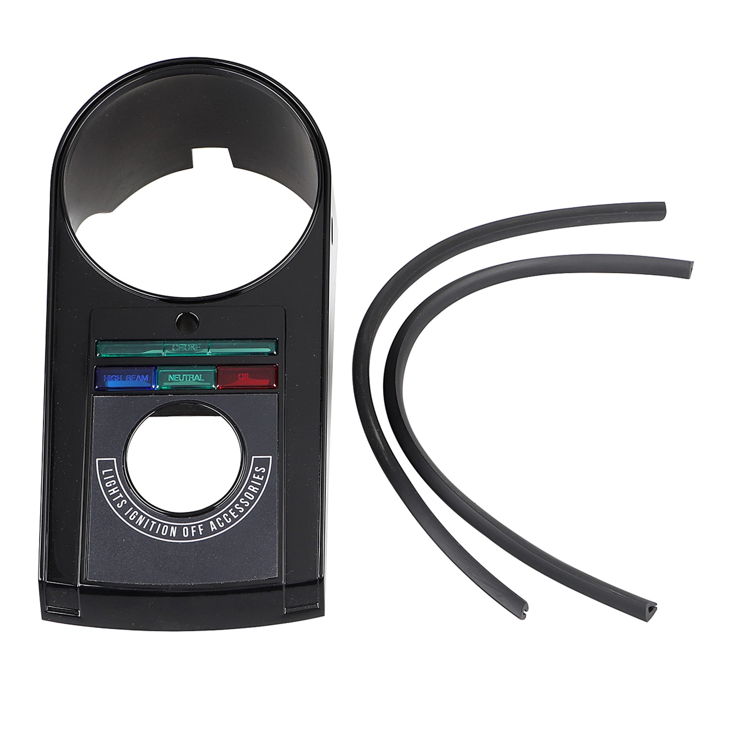 Black ABS Plastic Front Speedo Dash Panel Cover Kit For Harley Electra Glide FLH