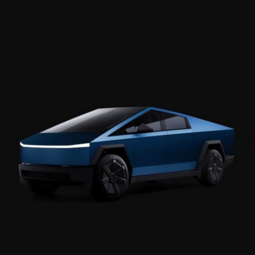 Cybertruck DIY PPF Paint Protection Film Wrap Change Matte Metallic MidnightBlue