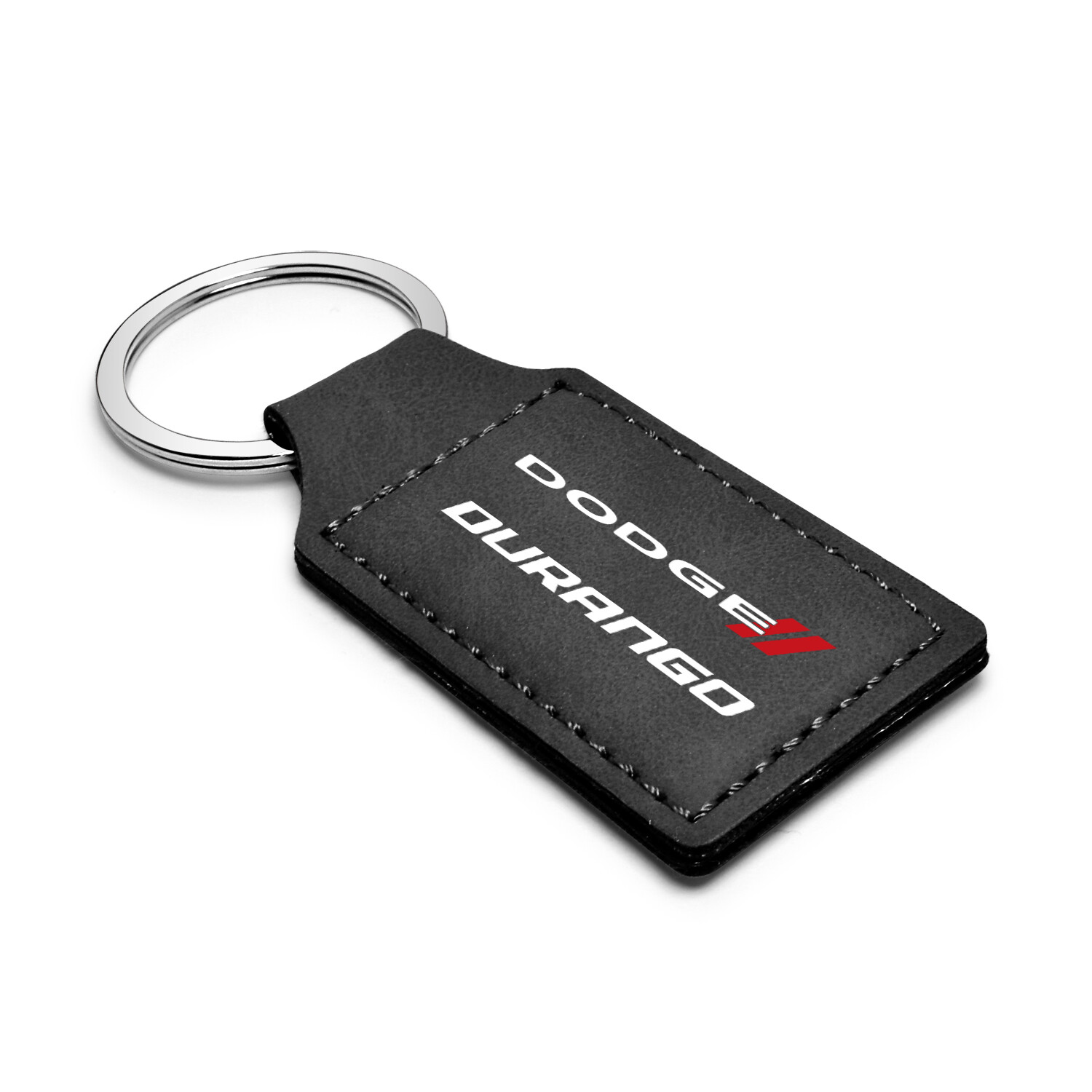 Dodge Durango Rectangular Black Leather Key Chain Key-Ring