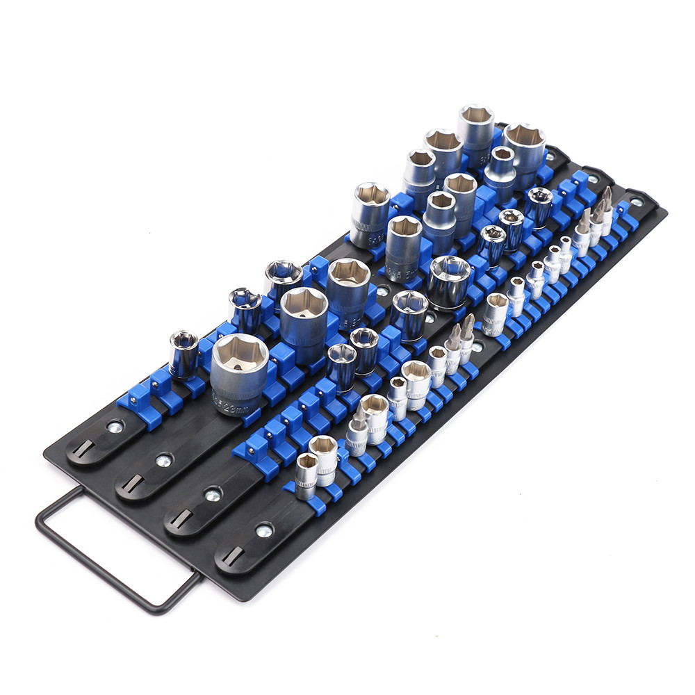80 Socket Organizer Storage Rail Rack Holder Industrial ABS Mountable 1/4 3/81/2