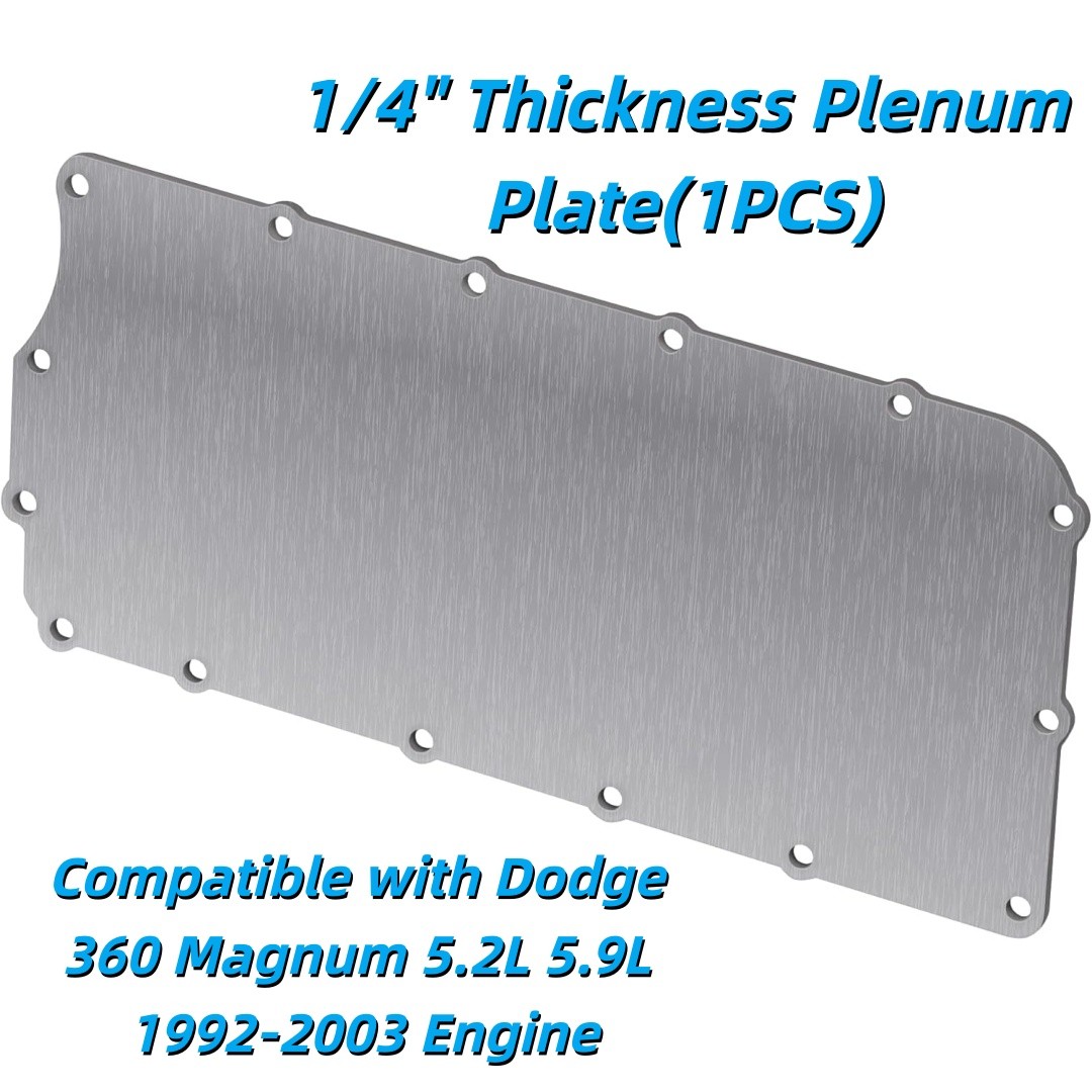 1/4″ Thickness Plenum Plate 1PCS For Dodge 360 Magnum 5.2/5.9L 1992-2003 Engine