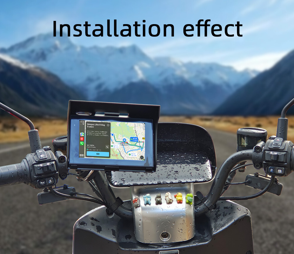 Motorcycle Radio MP5 Player GPS Navigator Portable Wireless Android Auto Carplay