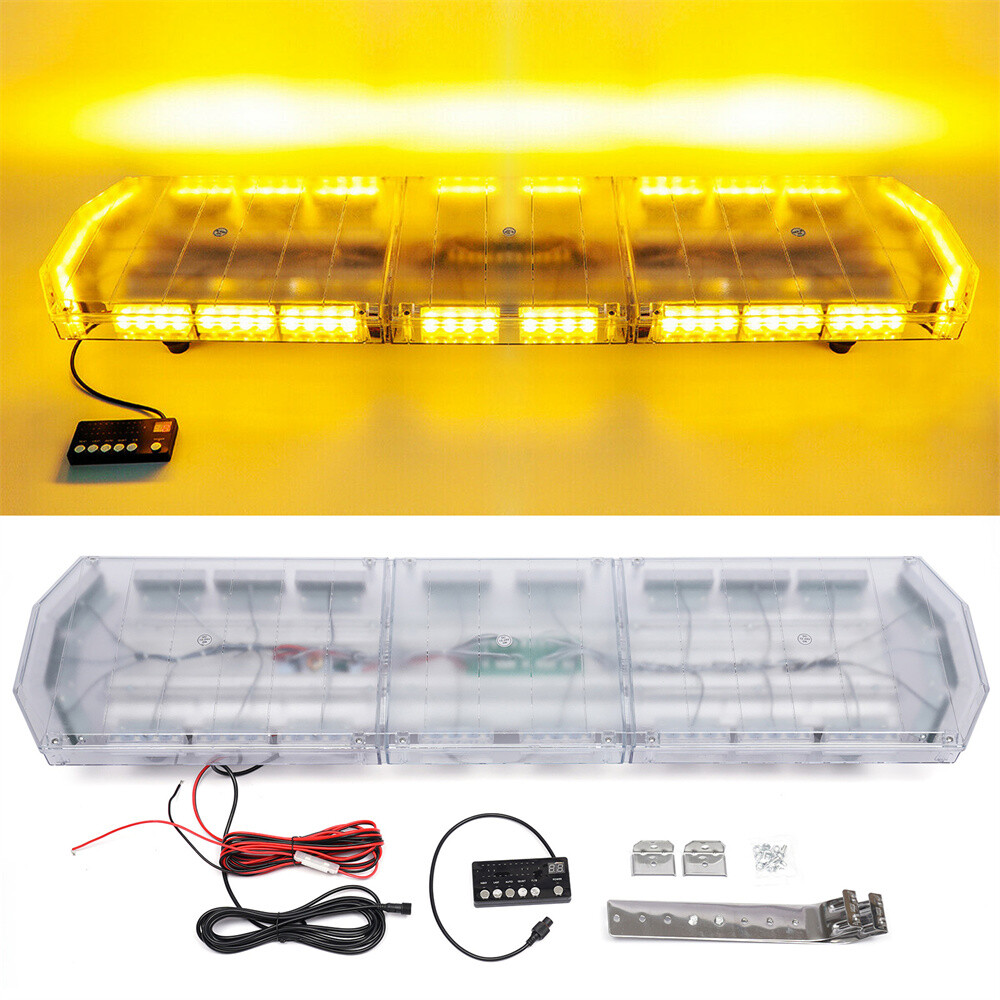 Waterproof Work Lamp 12-24V For Emergency Warn Beacon 88-LED Strobe Light Bar