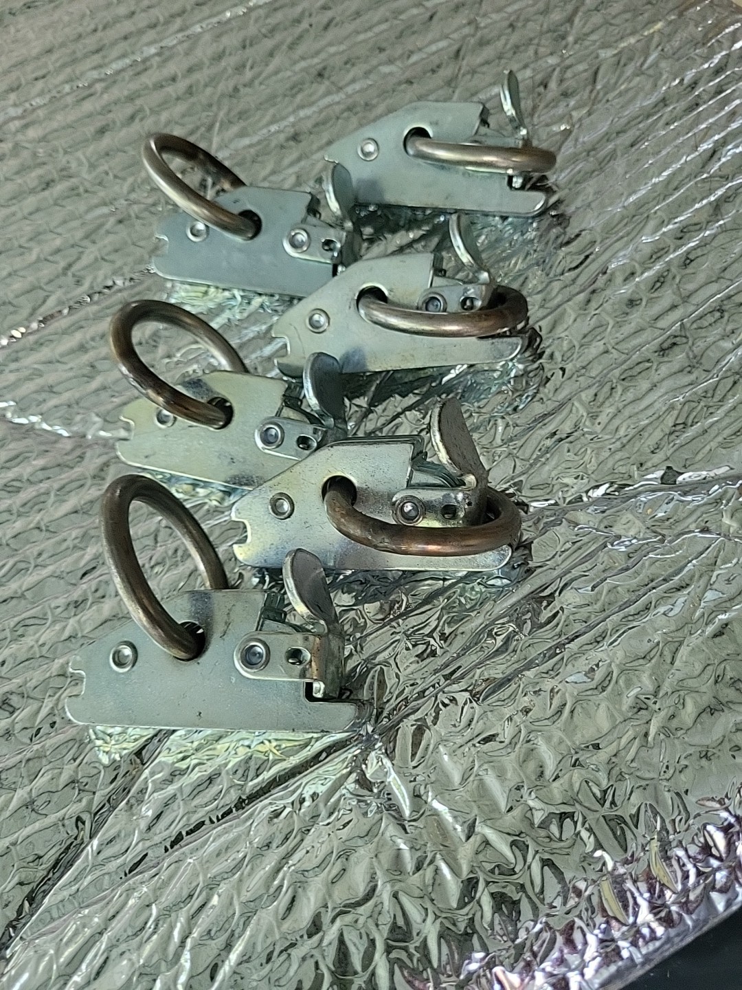 6 Pack E-Track O-Ring Fittings, Heavy-Duty 1.5in Diameter O-Ring, 2,000 lb Worki
