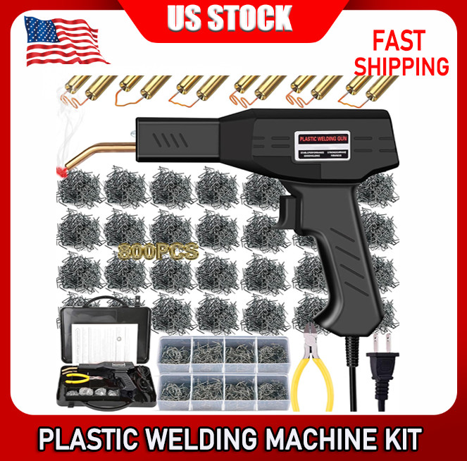 Plastic Welder Kit Soldering Hot Stapler Bumper Repairs Welding Gun 800 Staples
