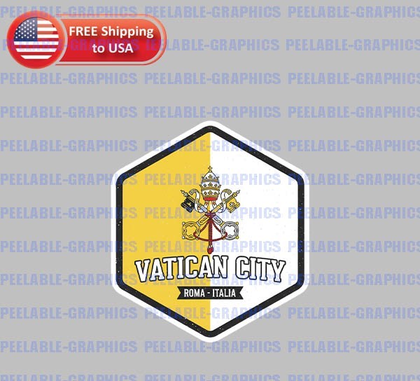 Vatican City Italy Country Souvenir Decal Sticker Travel Luggage B