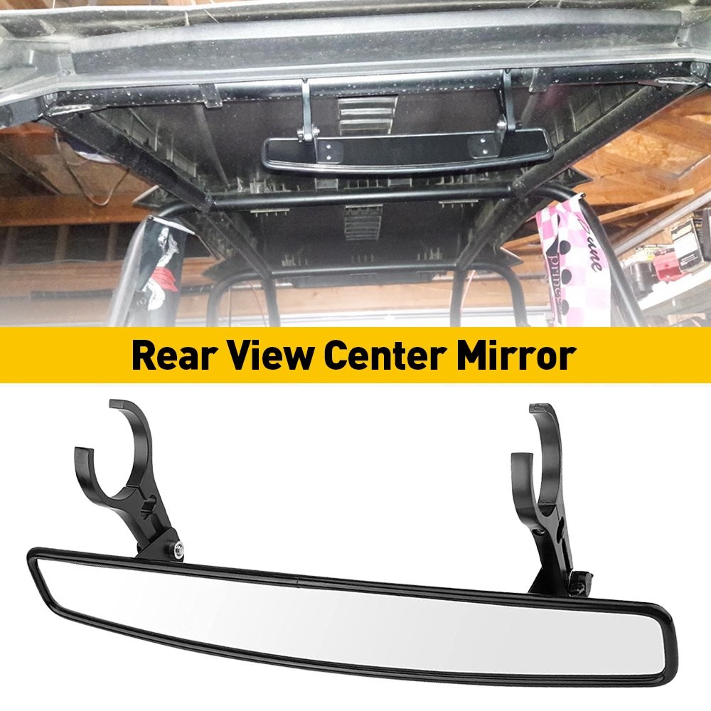 15″ Rear View Center Mirror For ALL UTV’s with 1.75″ OR 2″ Round Roll Bar