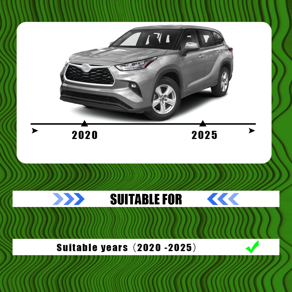 Dash Cover Mat For Toyota Highlander 2020-2025 Dashboard Interior Pad Black