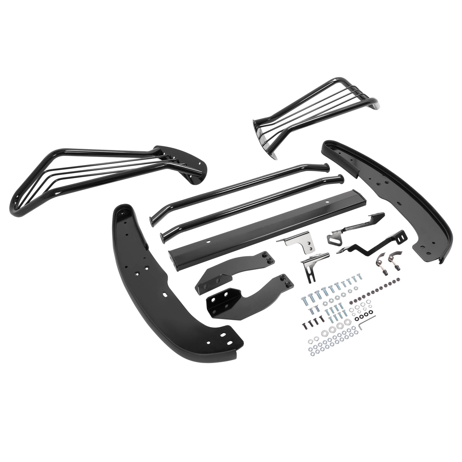 Black Front Bumper Brush Grille Guard Bull Bar For Toyota Sequoia Tundra 2007-22