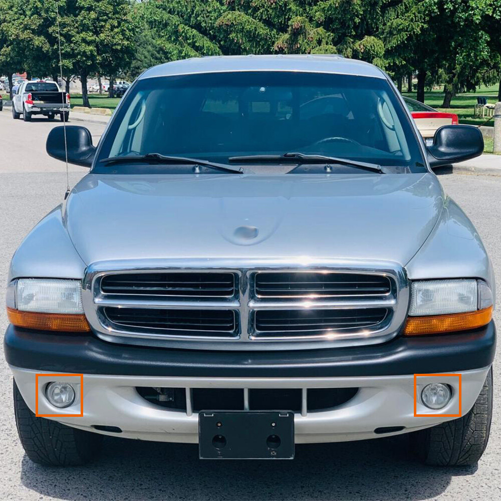 LH&RH Replace Clear Lens Bumper Driving Fog Light Fit for 2001-2004 Dodge Dakota