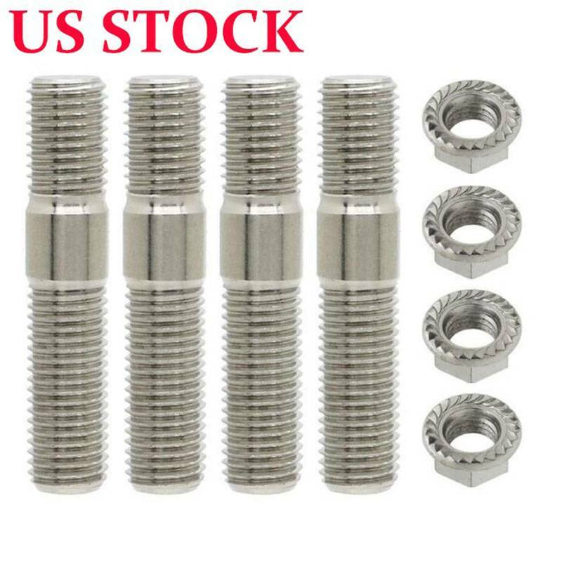 4X M10X1.25 Stainless Stud with Nuts Kit Turbo Header Exhaust Manifold