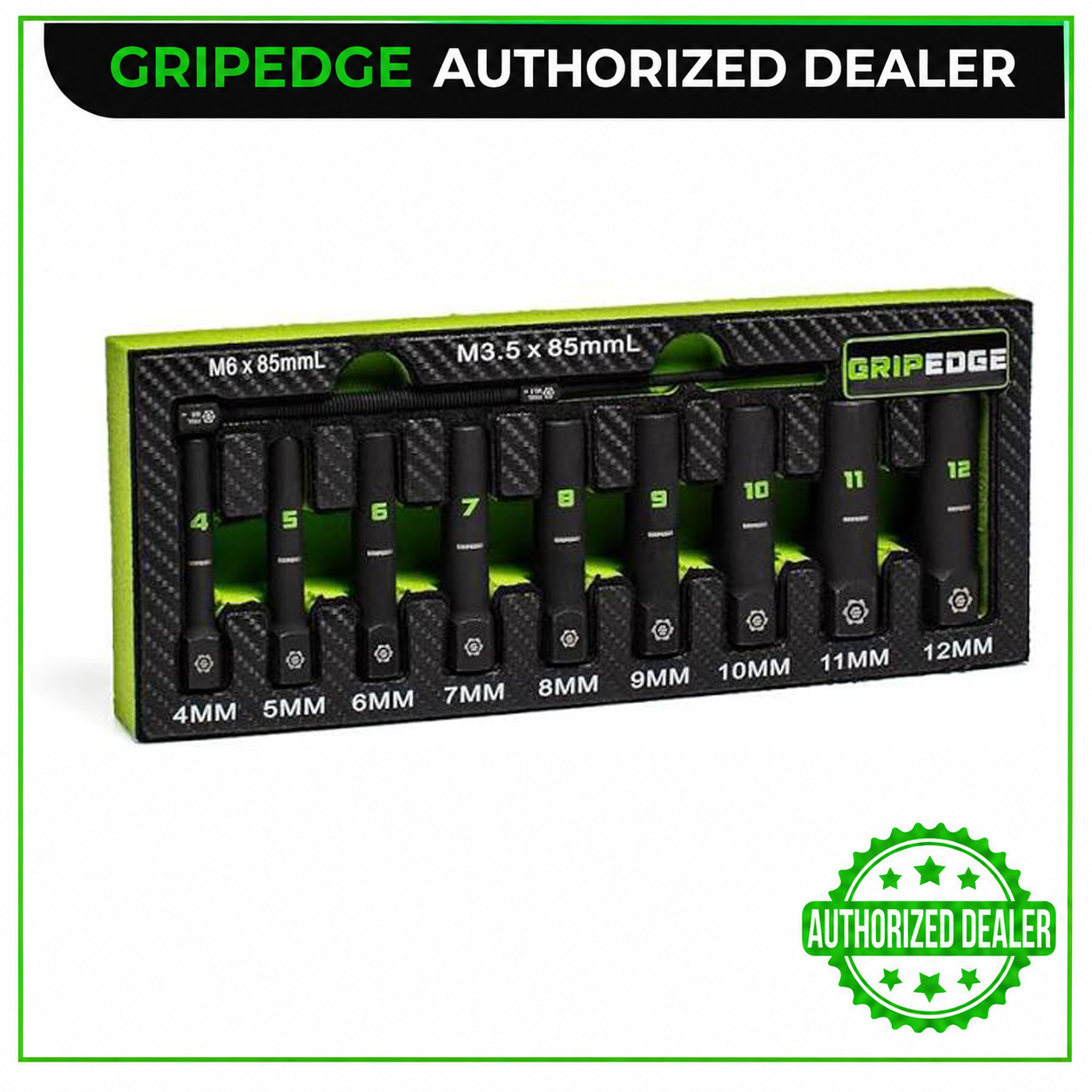 GRIPEDGE XAS9DS RPT Socket Extractor Set – 9-Pc 1/4″ Drive SAE Deep