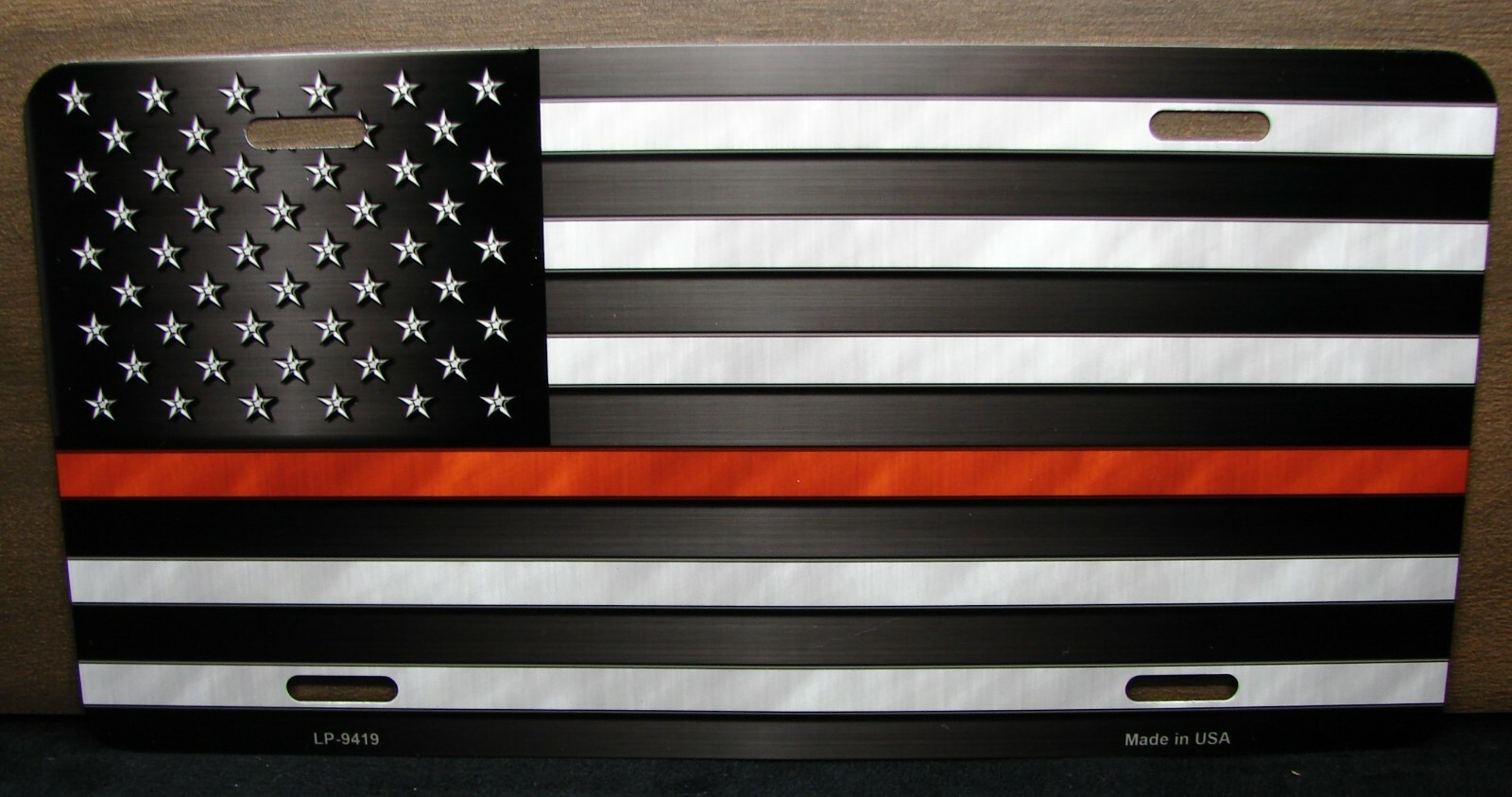 THIN ORANGE LINE SEARCH RESCUE COAST GUARD AMERICAN METAL NOVELTY LICENSE PLATE