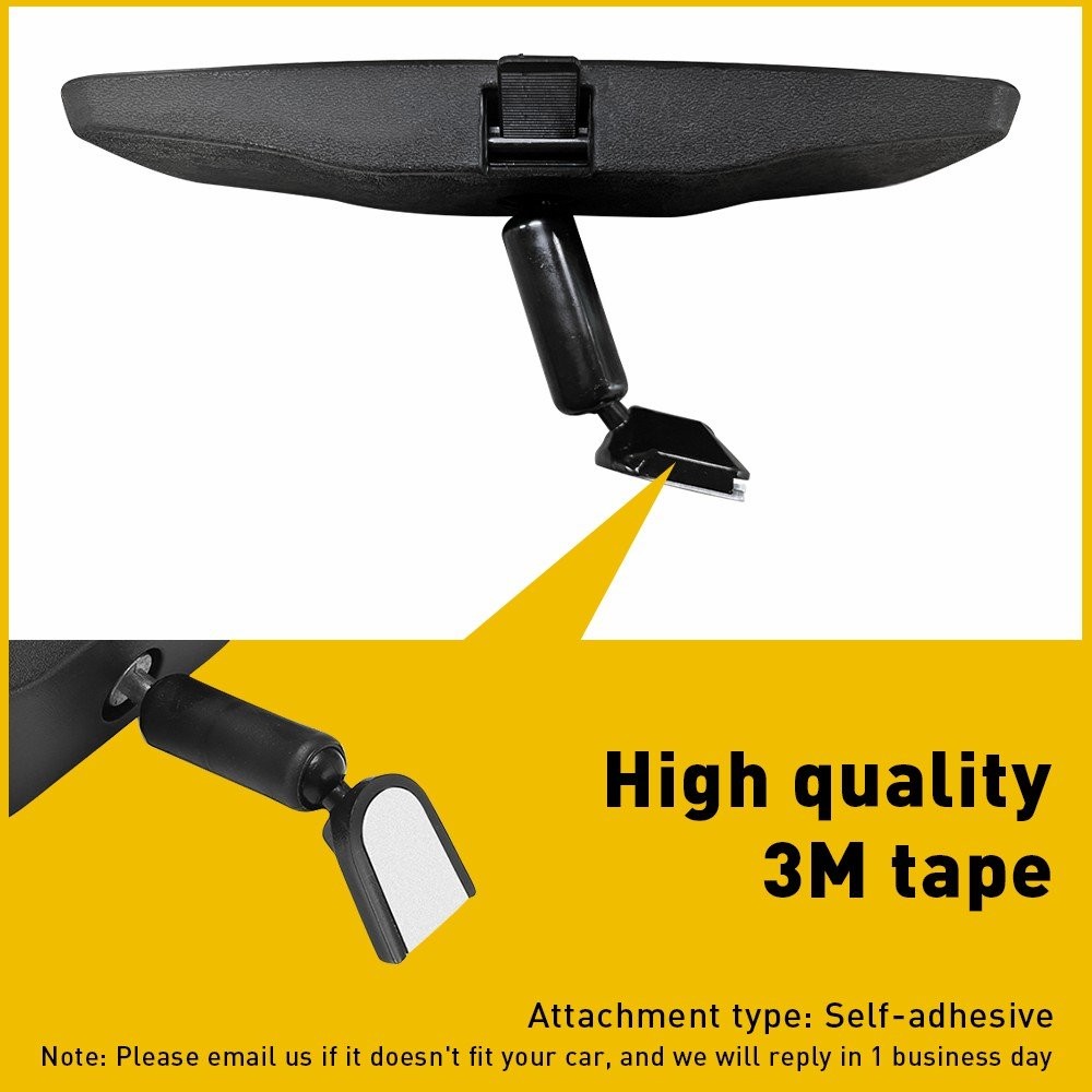 10 in Car Interior Rear View Mirror Suction Rearview Mirror Expand Field Of View