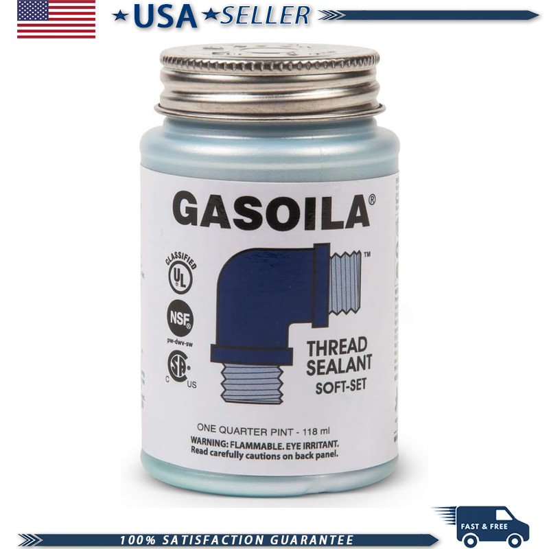 Pipe Thread Sealant Paste Metal Plastic, Non-Hardening, 1/4 Pint BrusModel: SS04