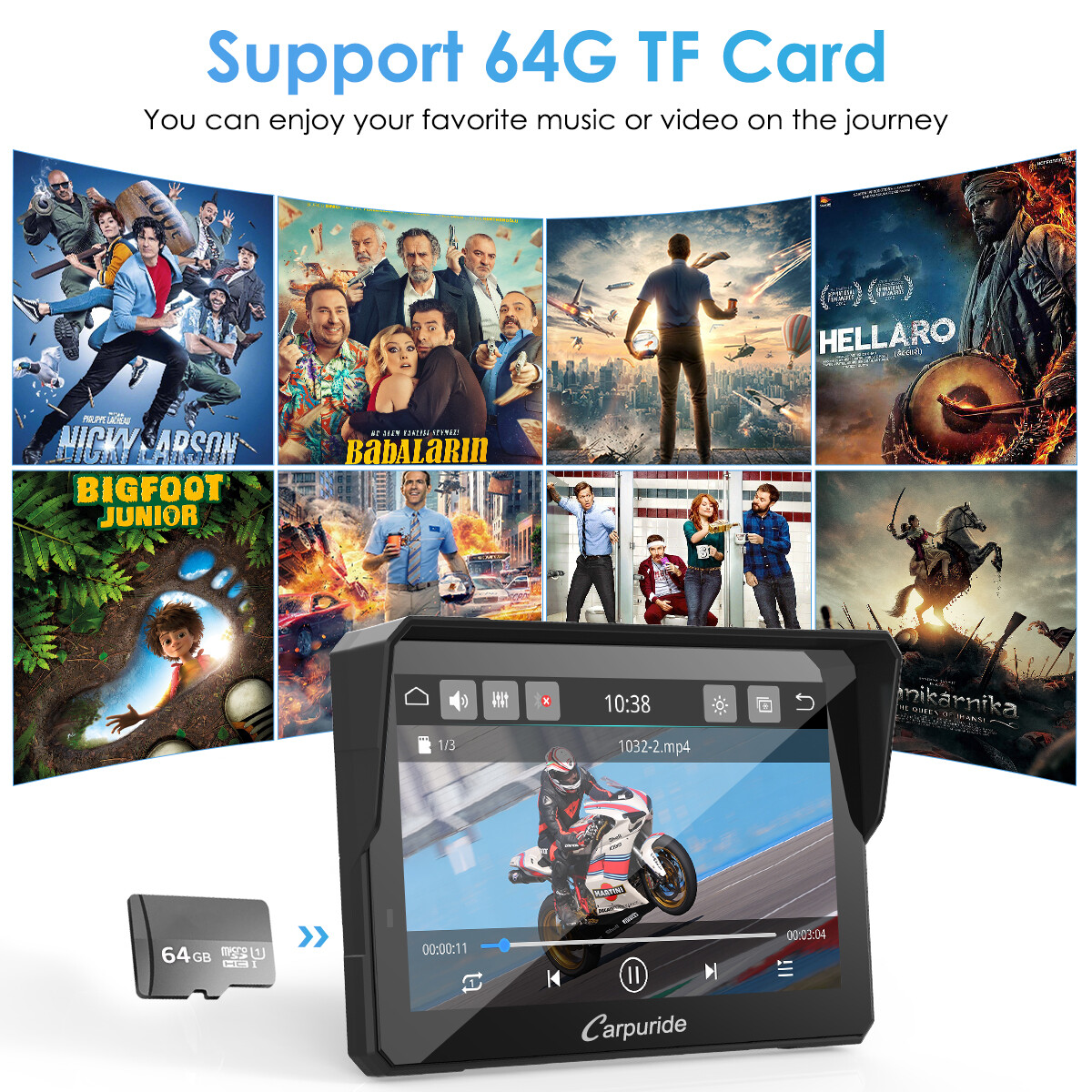 Carpuride W702Pro Wireless Carplay Android Auto Waterproof Touchscreen For Motor
