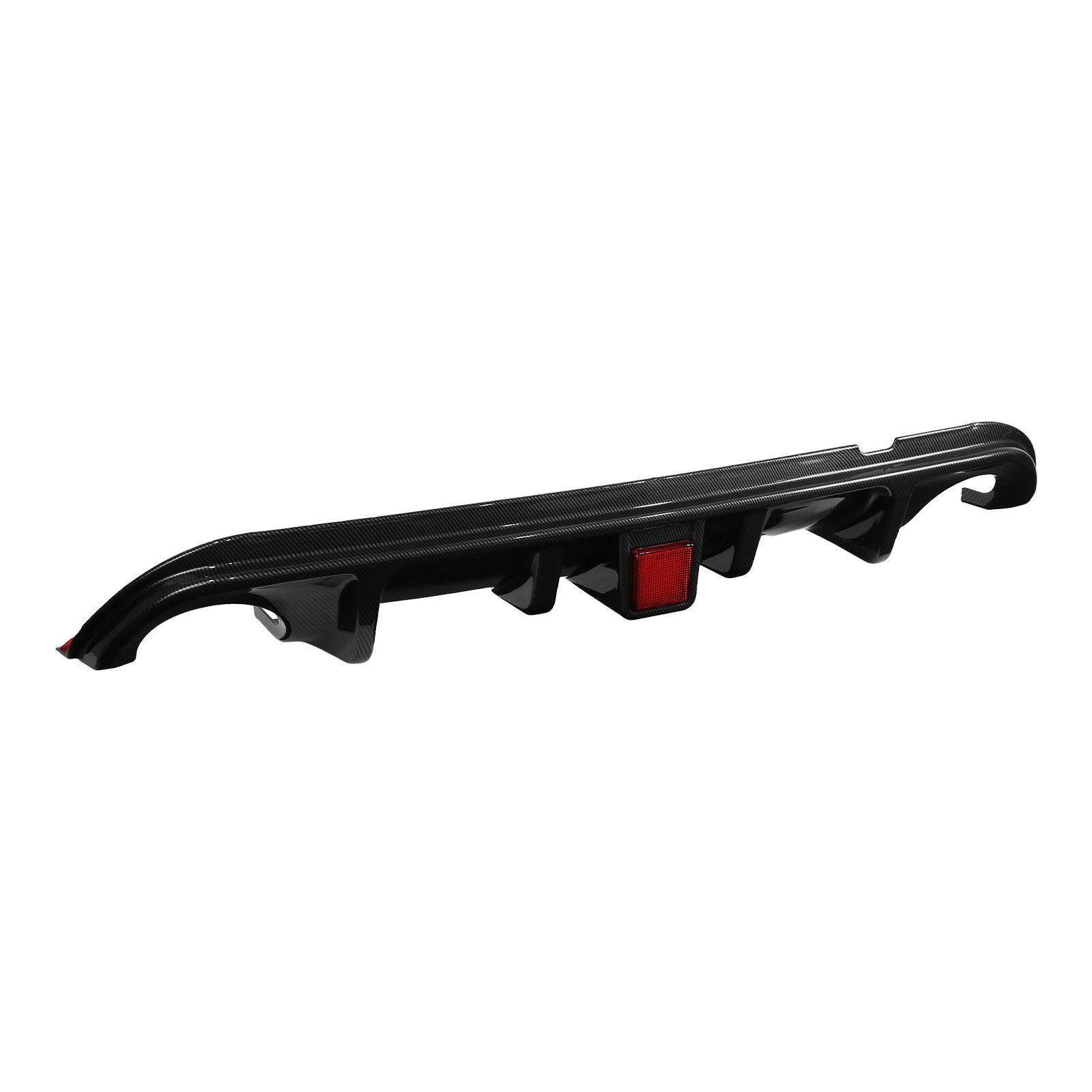 Rear Bumper Diffuser & Spoiler Wing Carbon Fiber Look Fit 2014-2017 Infiniti Q50