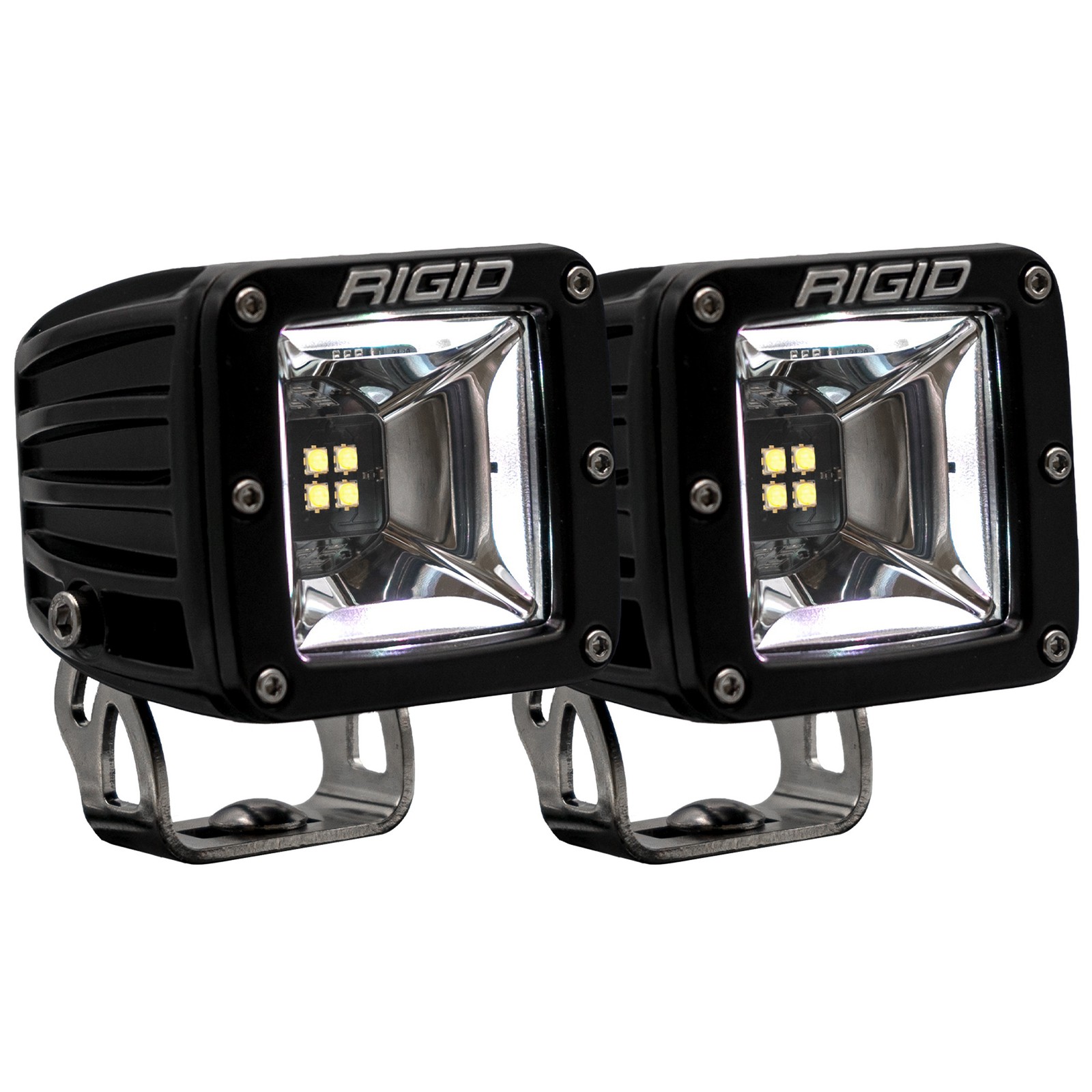 Rigid 682053 Radiance+ RBGW Scene Pods Multicolor Square LED Lights Pair Kit Set