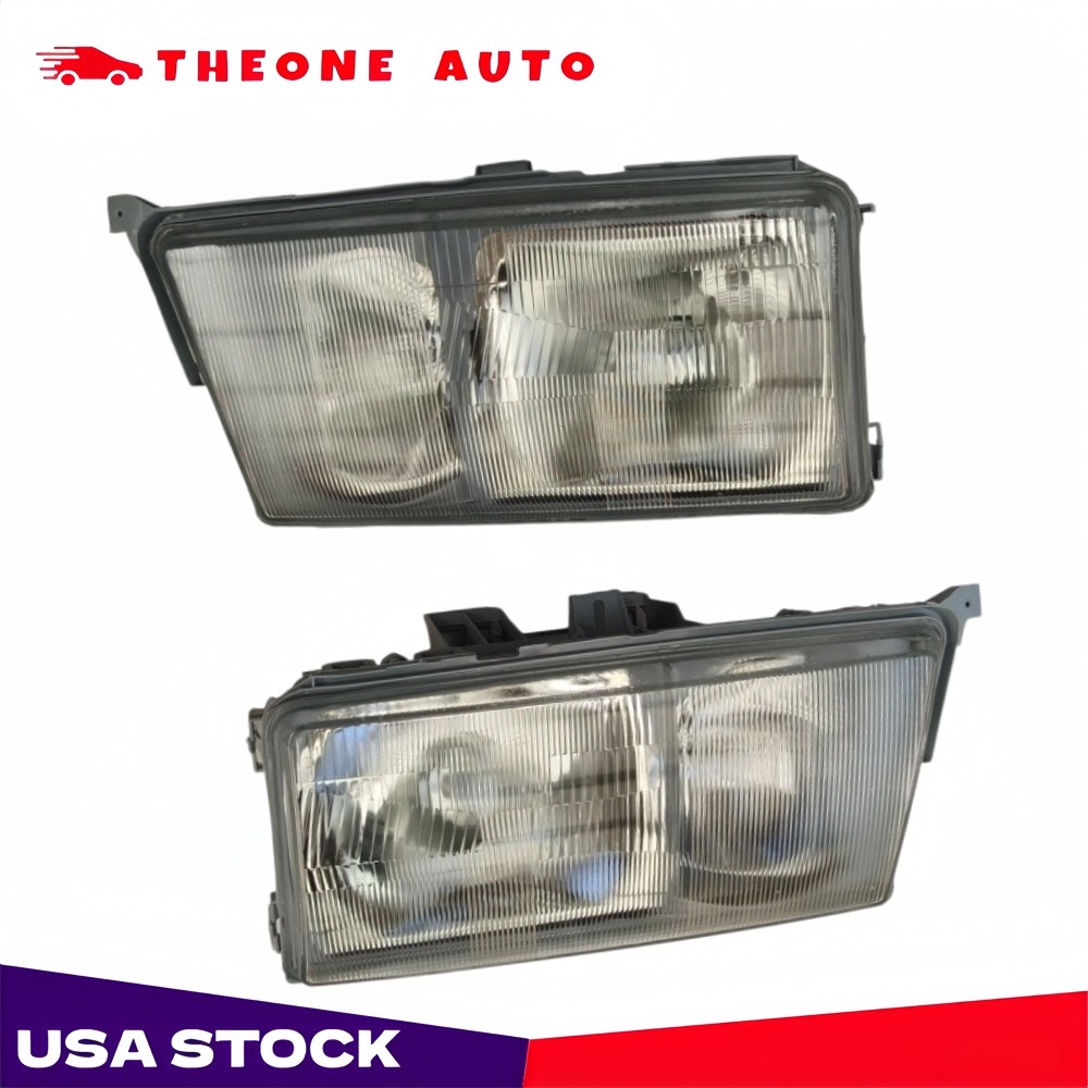 Pair Front Left＆Right Headlight Fits For MB MERCEDES 190 W201 82-1993 1307022129