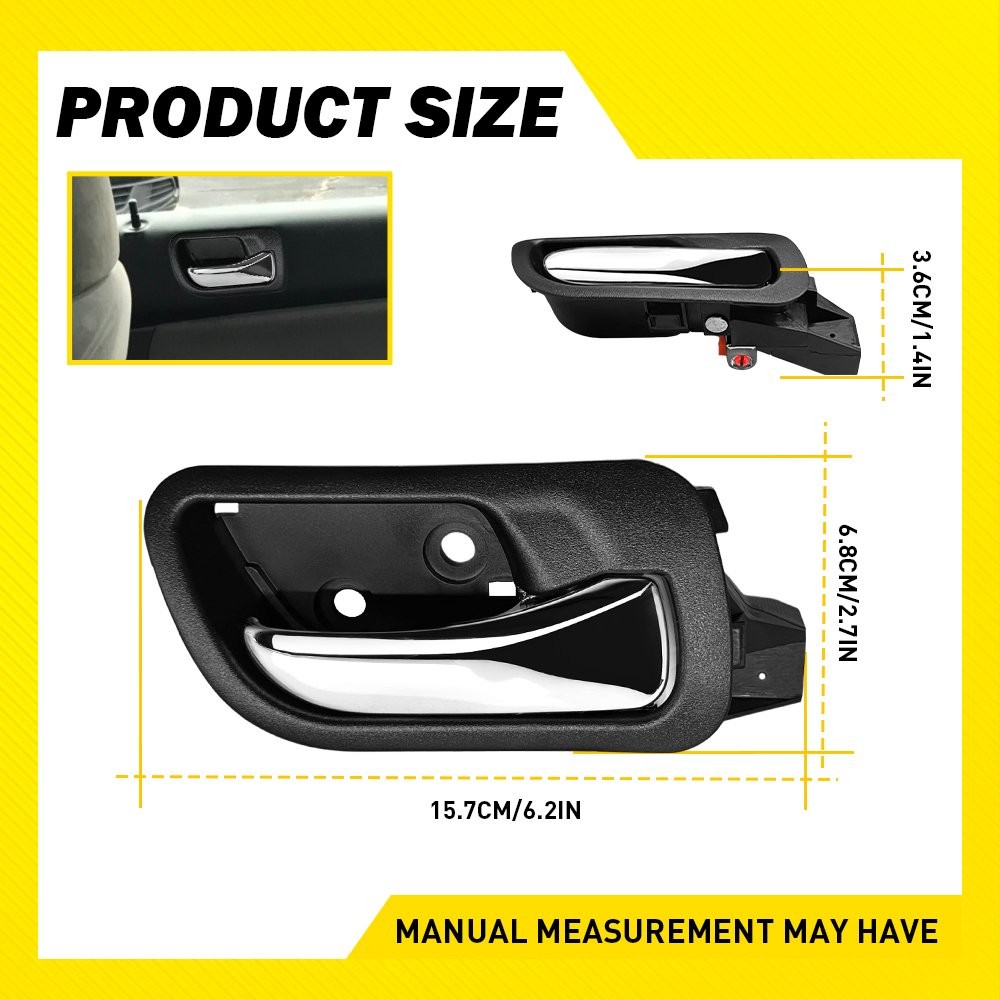 4X Front+Rear Left Right Inside Door Handle for 2003-2007 Honda Accord Sedan EXR