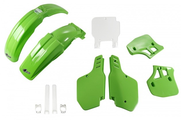 UFO Complete Plastics Kit 89 Original for Kawasaki KX500/KX250 2-Stroke