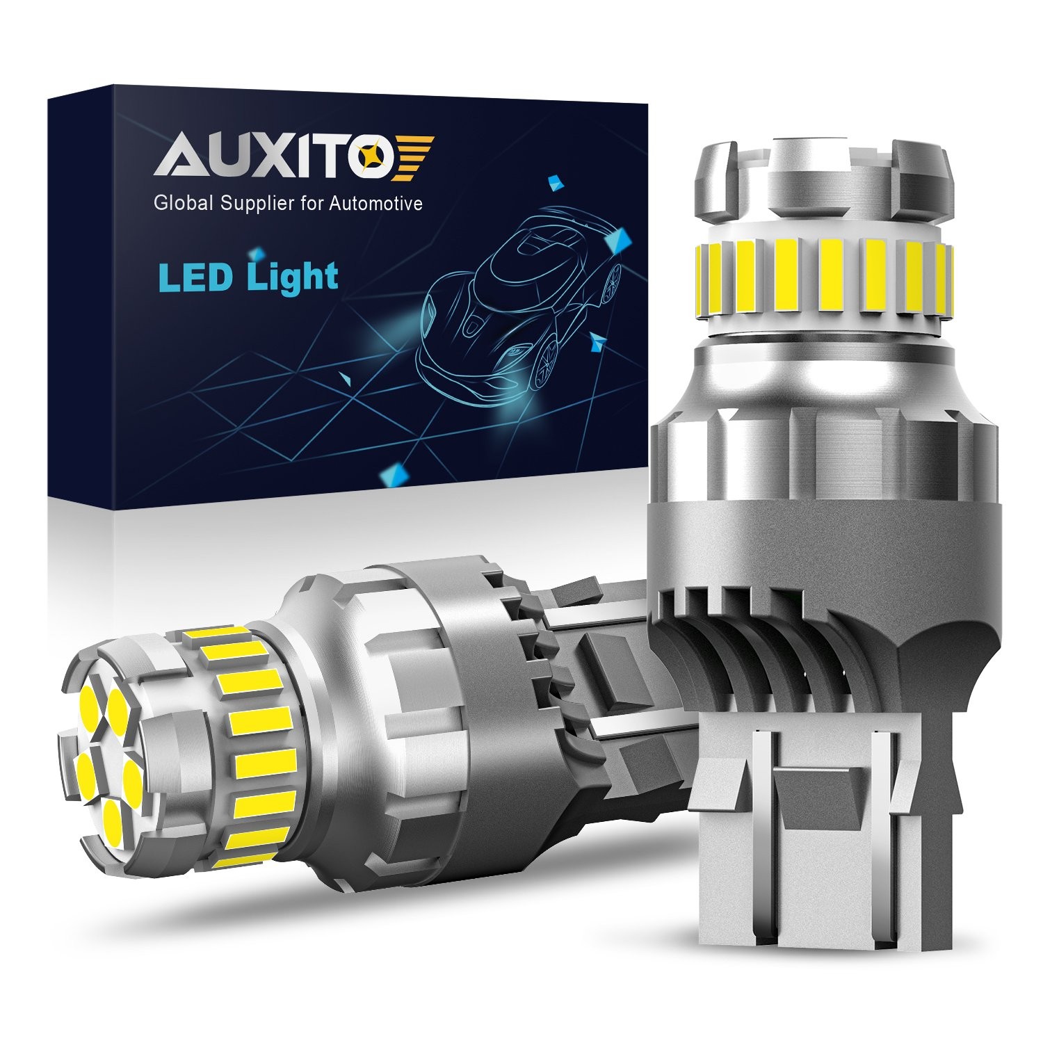 AUXITO 7440 7443 LED Backup Reverse Back Up Light Bulbs Super Bright White 2/10X