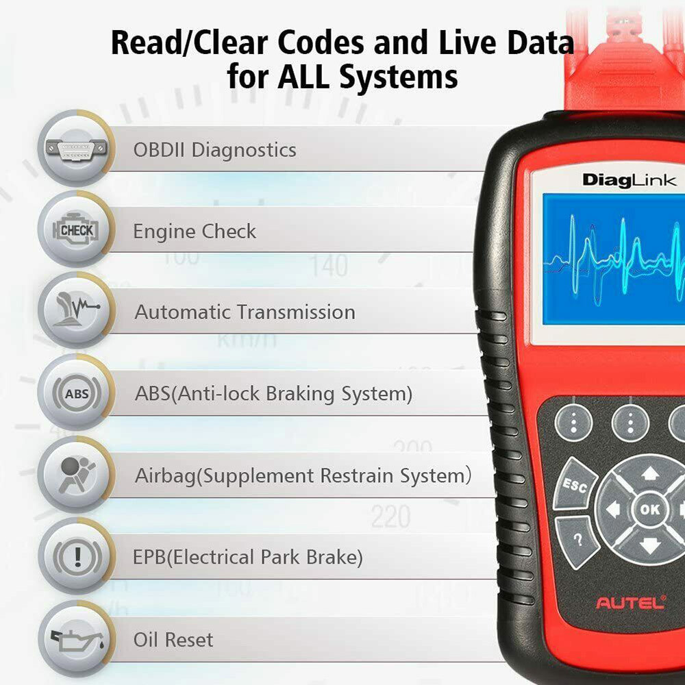 2025 Car All System Scanner Autel MaxiDiag Elite DiagLink OBD2 Diagnostic Reader