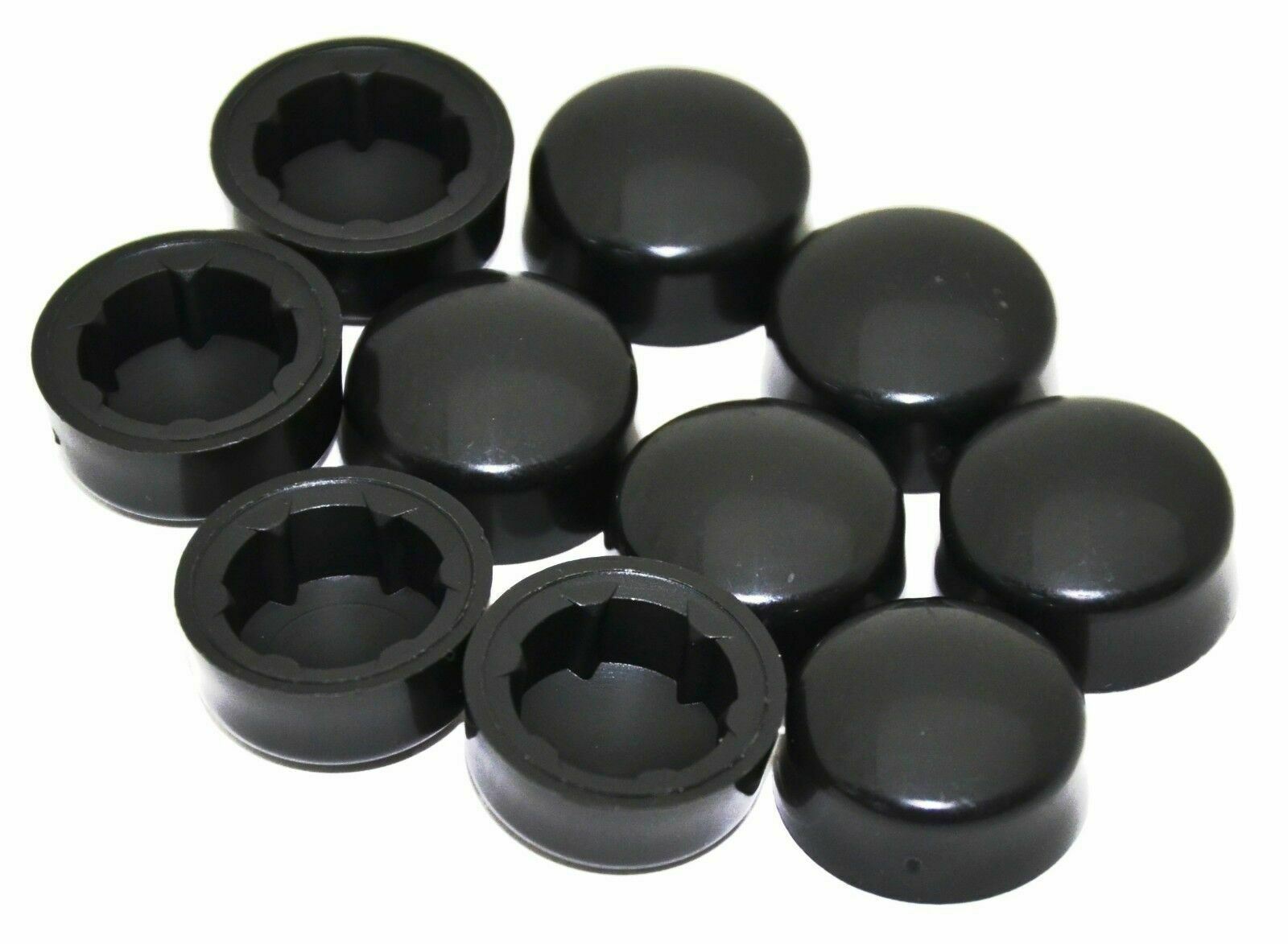 Hex Head Bolt Nut Cover for 1/2″ Wrench or Socket Black PD#1/2-180 Set of 10