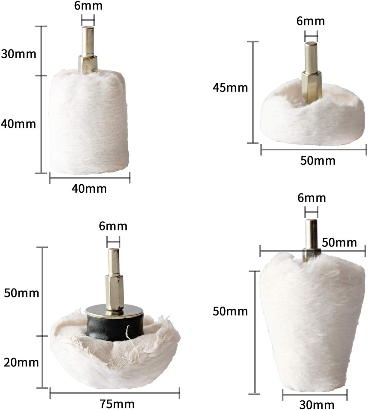 Reusable 12 Pcs Polishing Buffing Wheels for Drills – Perfect for Metals & More