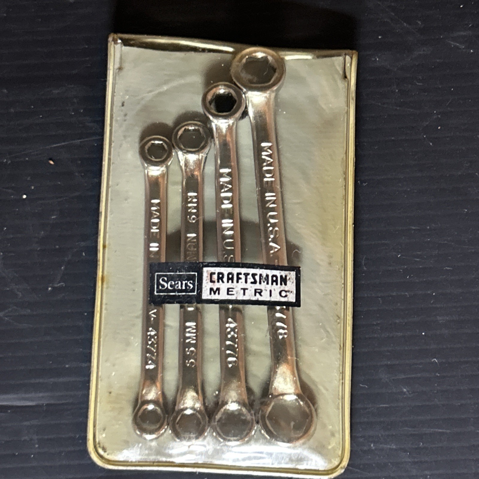 Craftsman USA 4 Piece Metric 6 Point Offset Box End Ignition Wrench Set MPN 4377