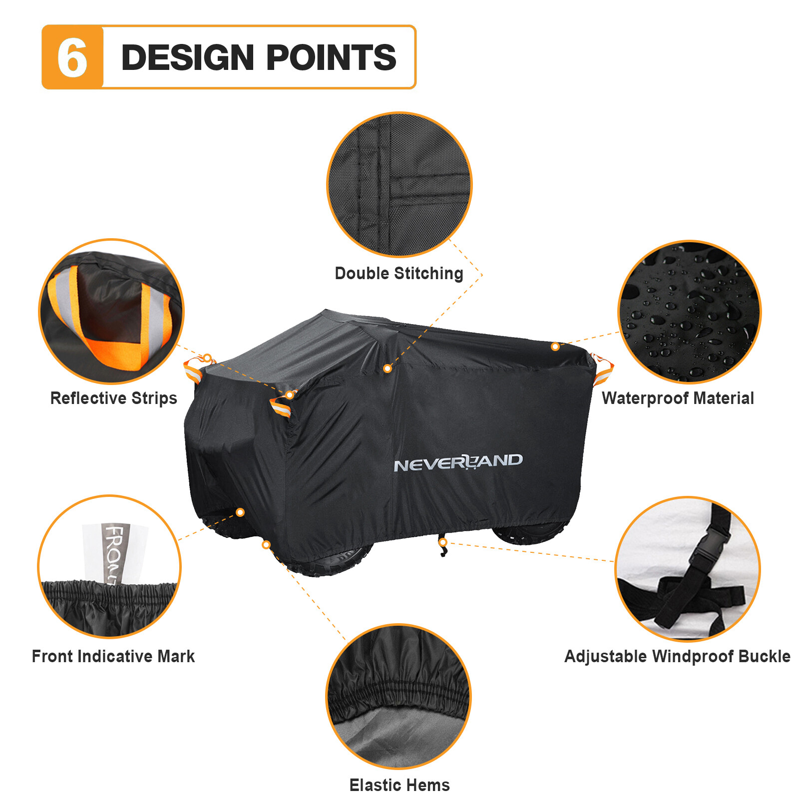 Waterproof ATV Quad Bike Cover Protector for Yamaha Grizzly 350 400 450 550 660