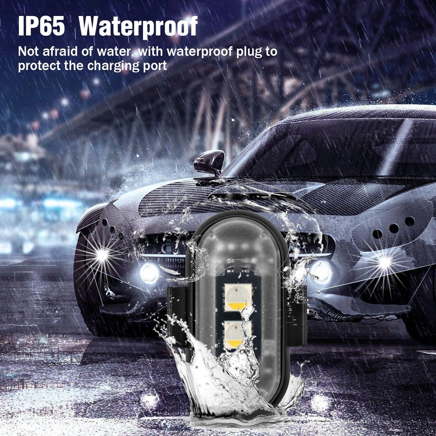 High Brightness Wireless LED Strobe Light 7 Colors Rechargeable Flashing Lights