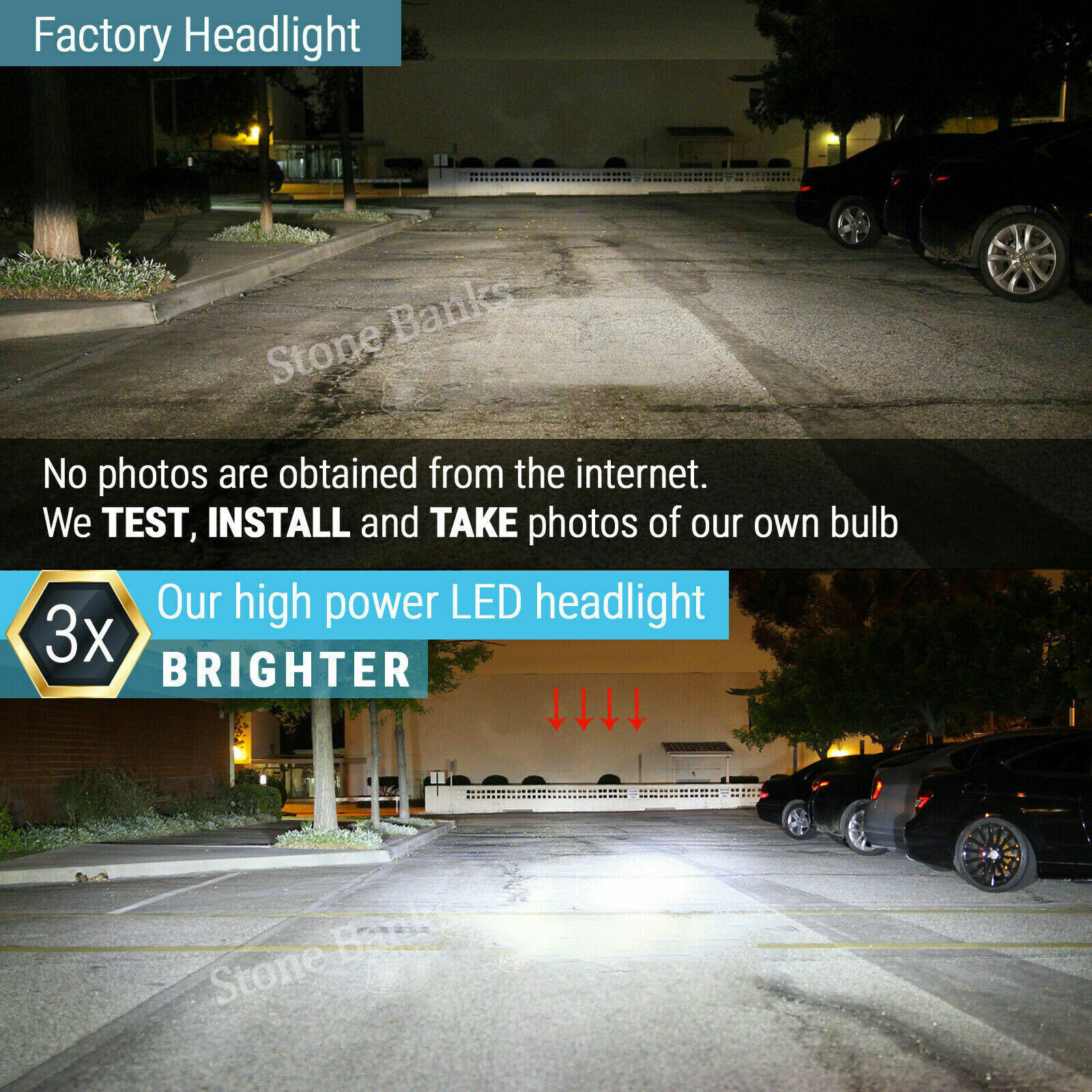 C6 9005 LED Headlight Bulb Conversion Kit High Beam White Super Bright 6000K