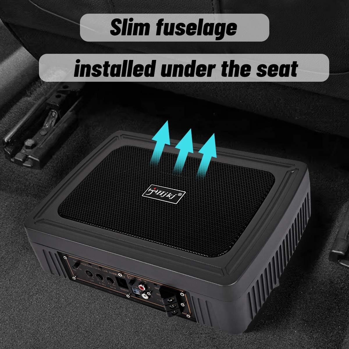 2pcs 1200W Active Under seat Car Bass Box Audio Subwoofer Sub Speaker Amplifier