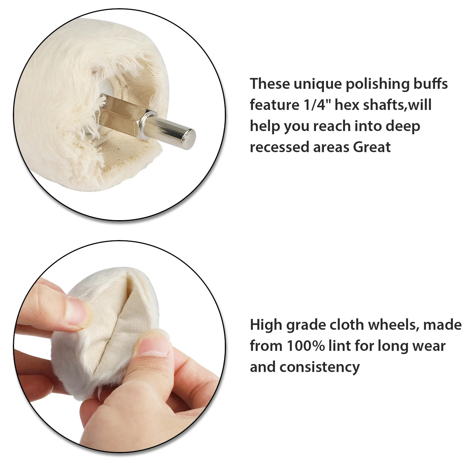 7PCS Car Polisher Polishing Buffing Pads Mop Wheel Drill Kit Aluminum Stainless
