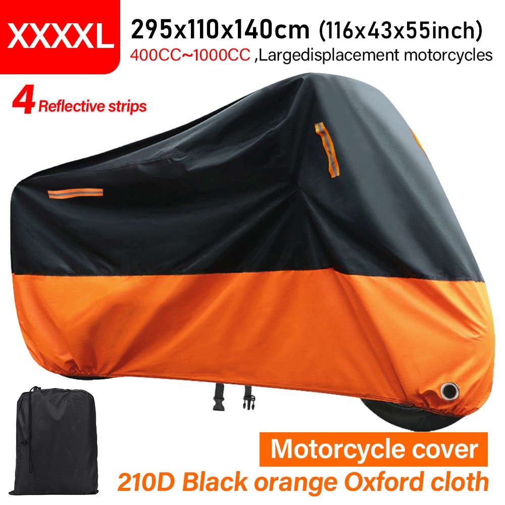 Waterproof Motorcycle Cover 4XL Outdoor Rain Dust Sun UV Bike Scooter Protector