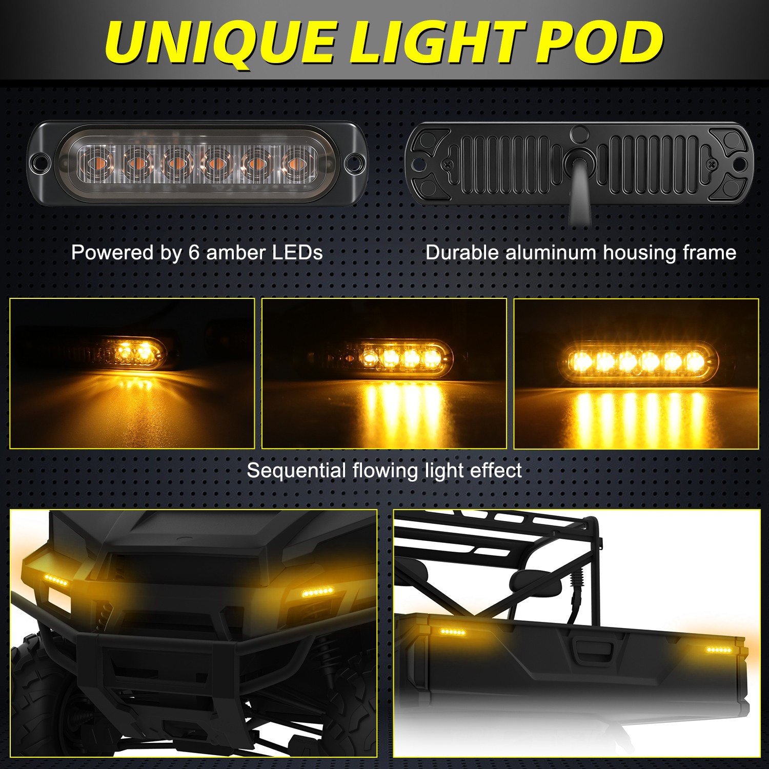 For Polaris Ranger Fullsize Midsize 500 570 UTV Turn Signal Kit w/Horn Plug Play