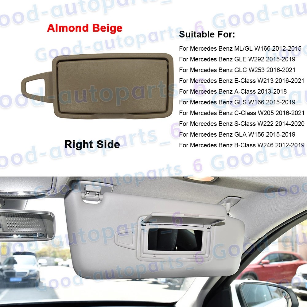 Sun Shade Visor Makeup Cosmetic Mirror Cover For Benz A B C E S GLA GLC Class