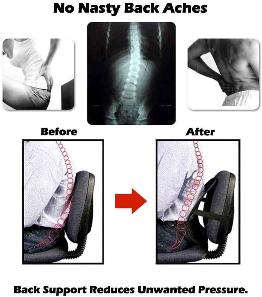 Universal 2x Mesh Back Support Lumbar Brace For Car Office Seat Chair Cushion