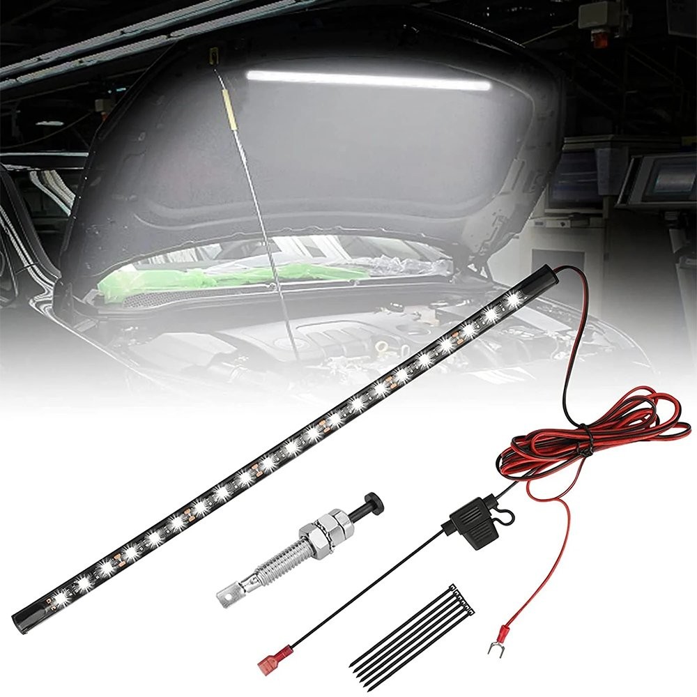 Universal Under Hood LED Bright Light Strip Kit Automatic on/off IP67 6000K 12v