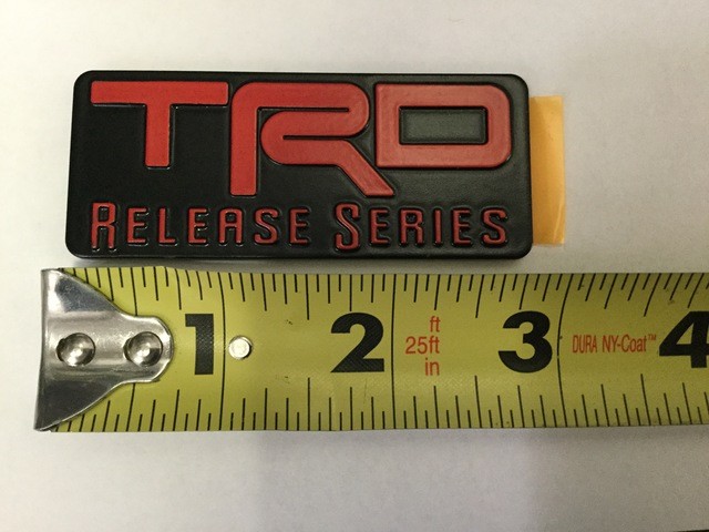 Genuine Toyota/Scion Black & Red TRD Release Series Emblem/Badge PTR26-21090