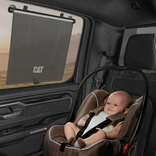 Caterpillar 2PC Retractable Side Window Sunshade, Universal Fit for All Vehicles