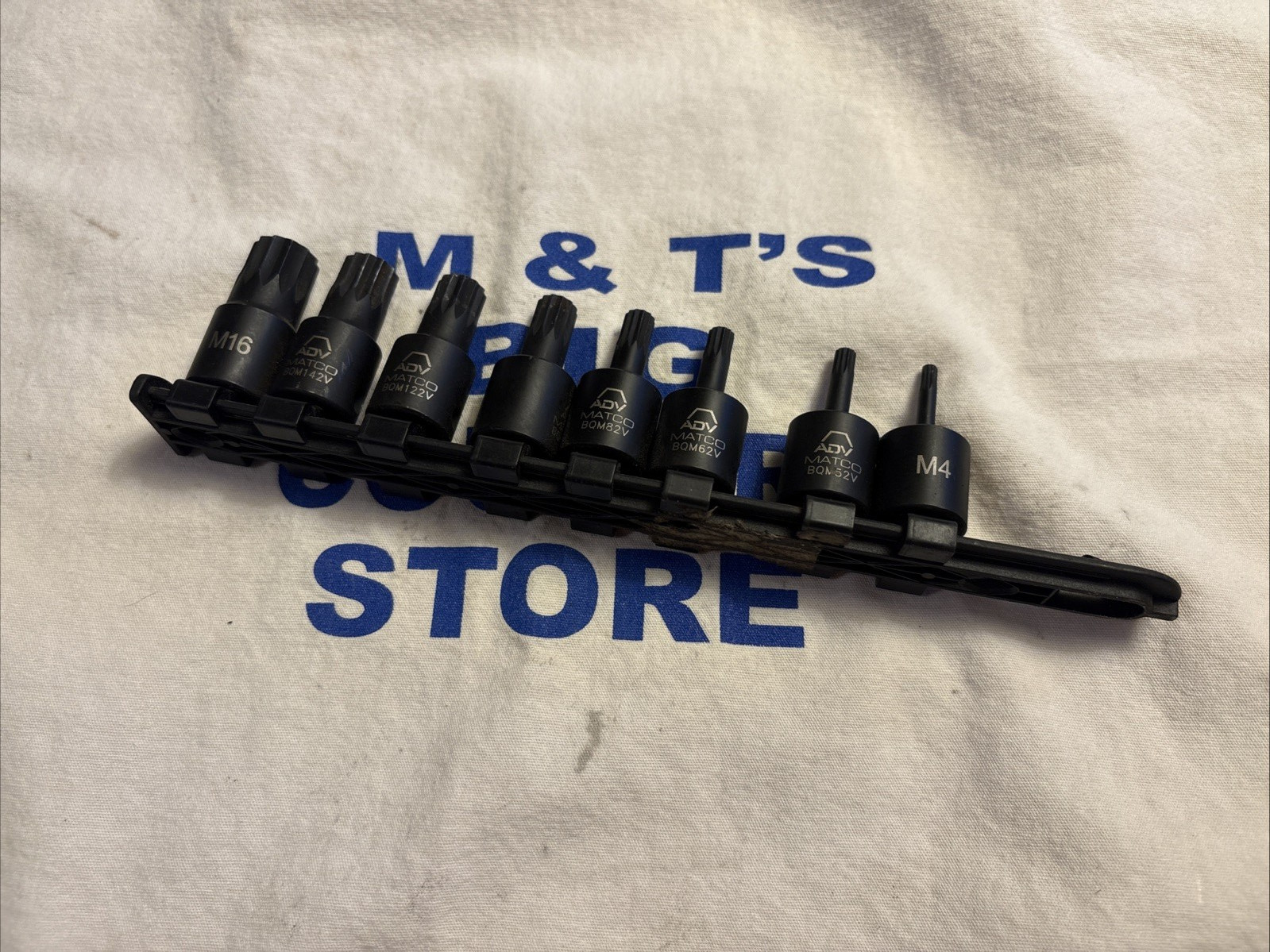Matco 3/8″ Drive 8pc Impact Triple Square Bit Set M4-M16 w/ Rail BQM