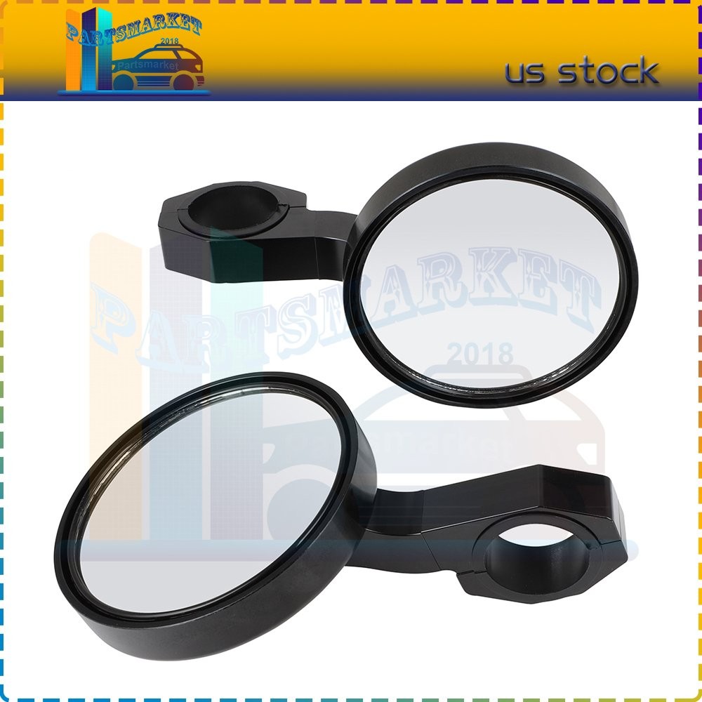 1.75″ UTV Round Side Rearview Mirrors For Polaris RZR 900 1000 XP Yamaha YXZ1000
