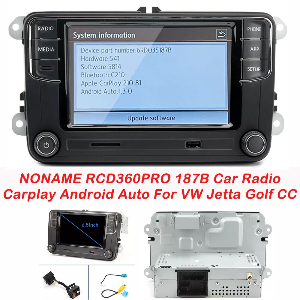 Noname RCD360 PRO RCD330 187B Android Auto Carplay Radio For VW Golf Tiguan US