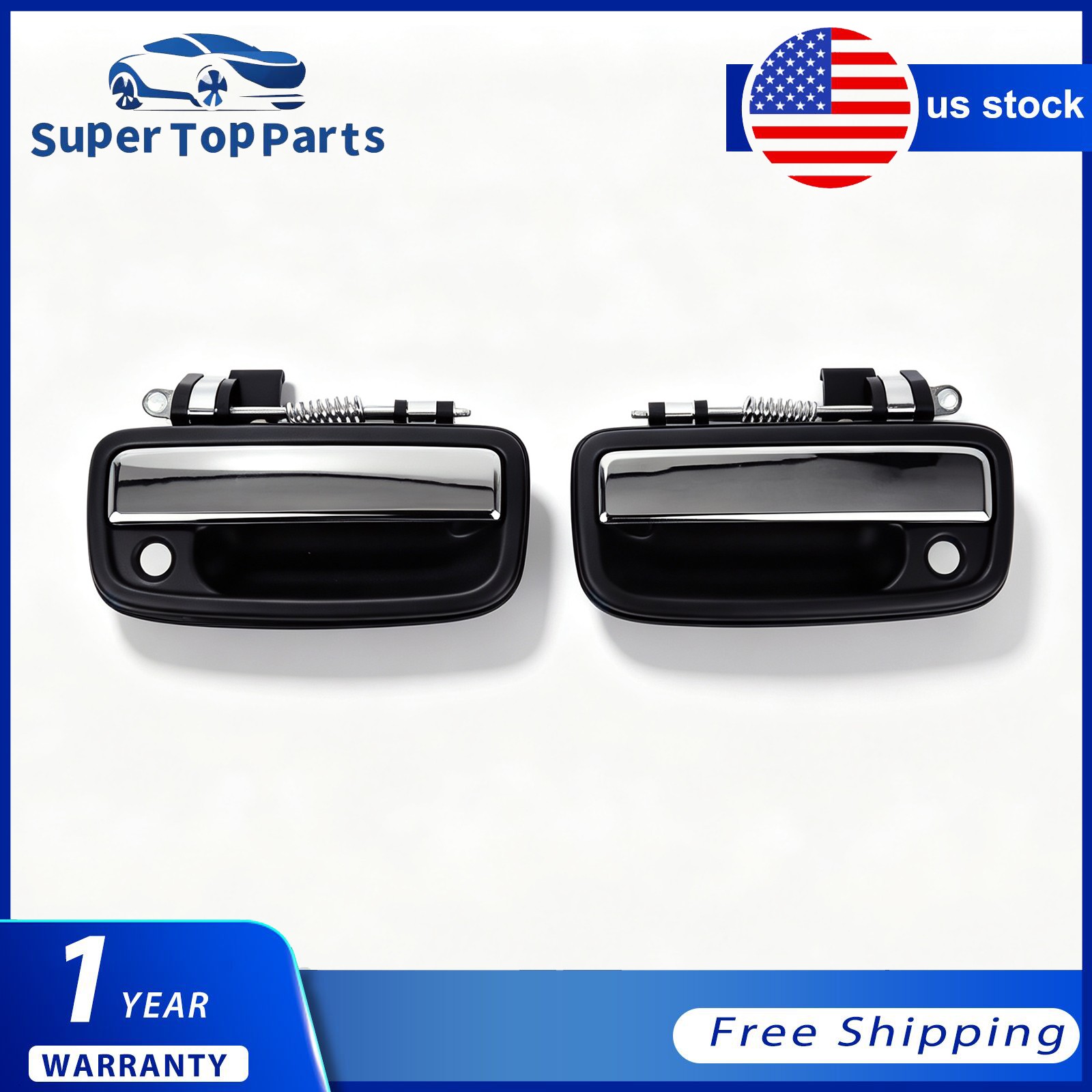 2x Front Metal Exterior Door Handle for Toyota Tacoma 95-04