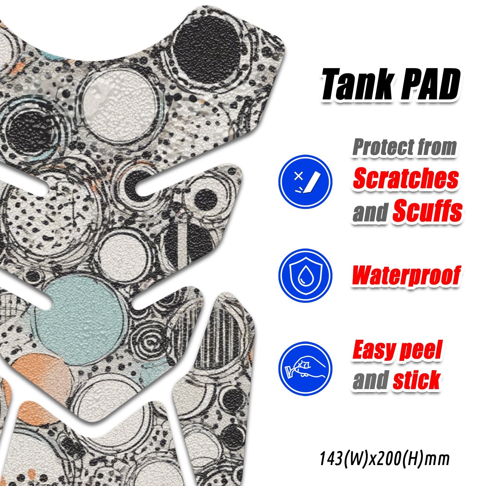 Fish Bone Tank Pad Anti Slip Protector Sticker TP111 3567701 abstract art modern