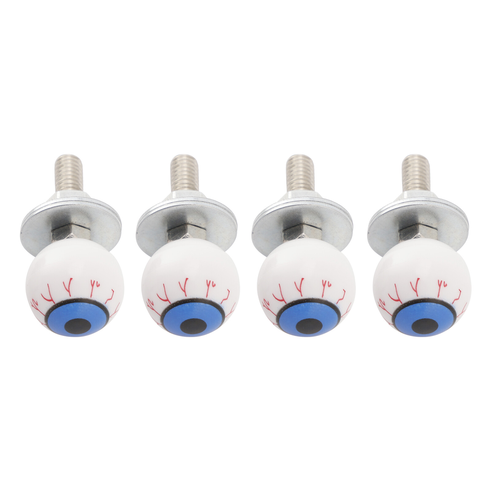 4x Motorcycle Bike Plastic Eyeball License Plate Bolt On Screw On Frame Nut