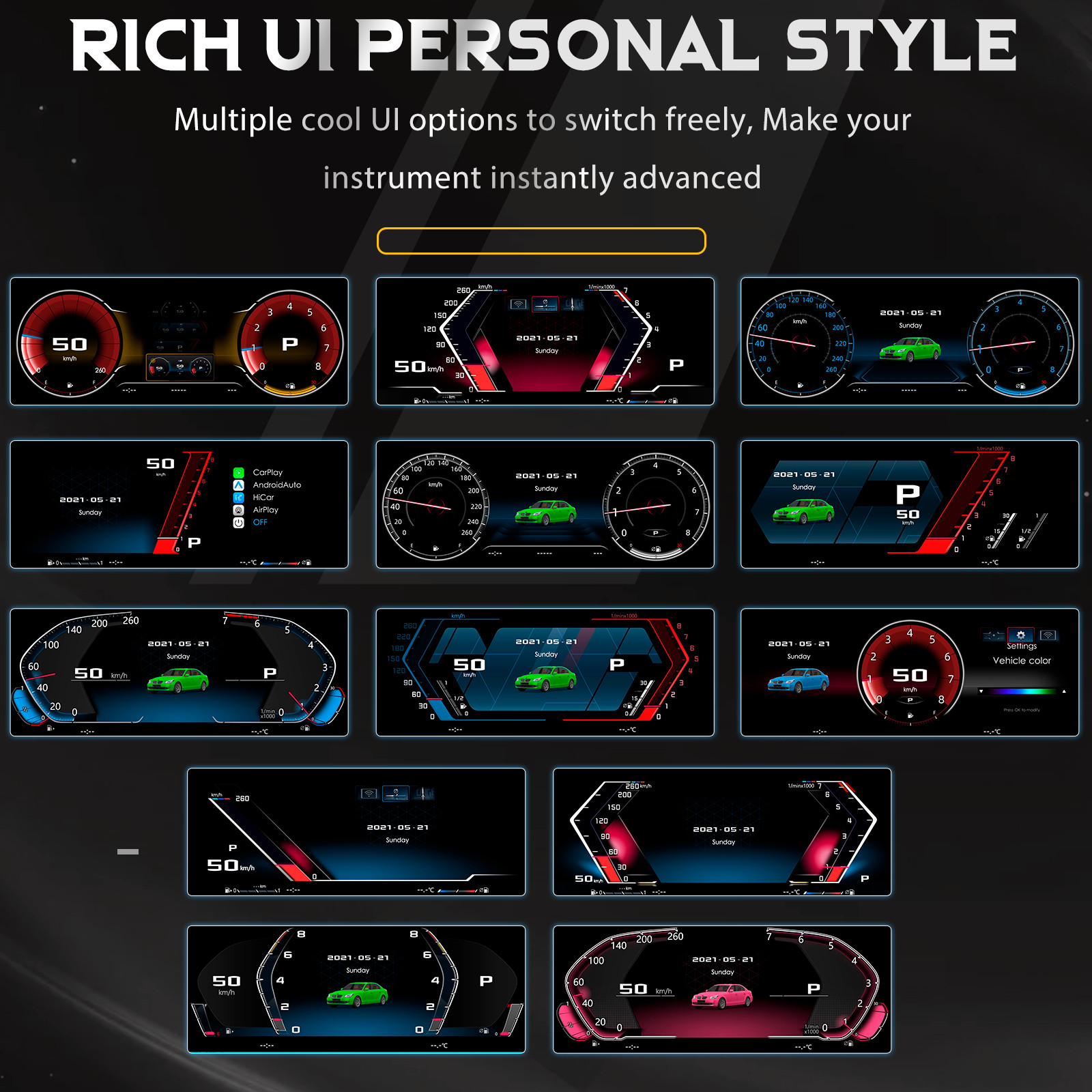12.3” HD Digital Cluster Dashboard For BMW Z4 E89 09-17 Instrument Speedometer